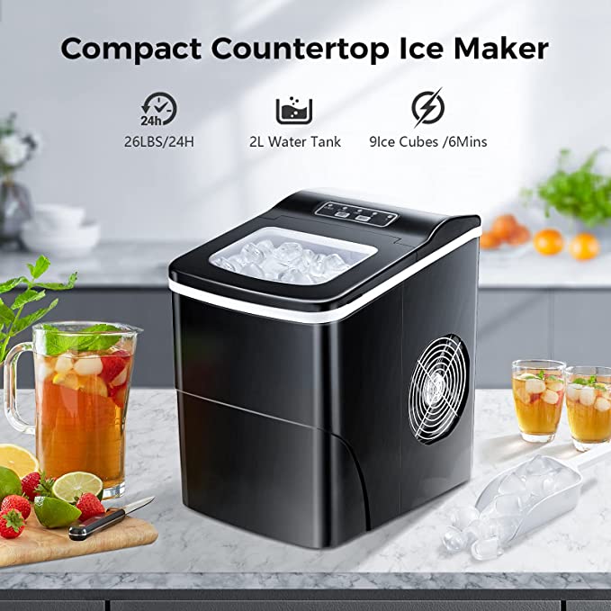 AGLUCKY Countertop Ice Maker Machine