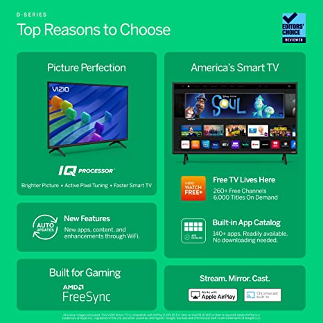 VIZIO 40-inch D-Series Full HD 1080p Smart TV
